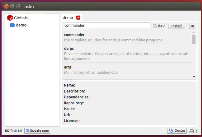 ndm:NPM的桌面GUI应用程序
