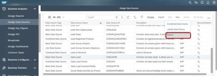 SAP Cloud for Customer里的Data Source怎么使用