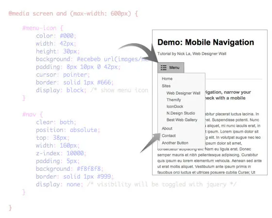 如何使用jquery实现HTML5响应式导航菜单