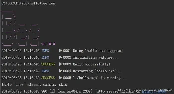 Beego学习笔记：ORM在MySQL生成表的过程