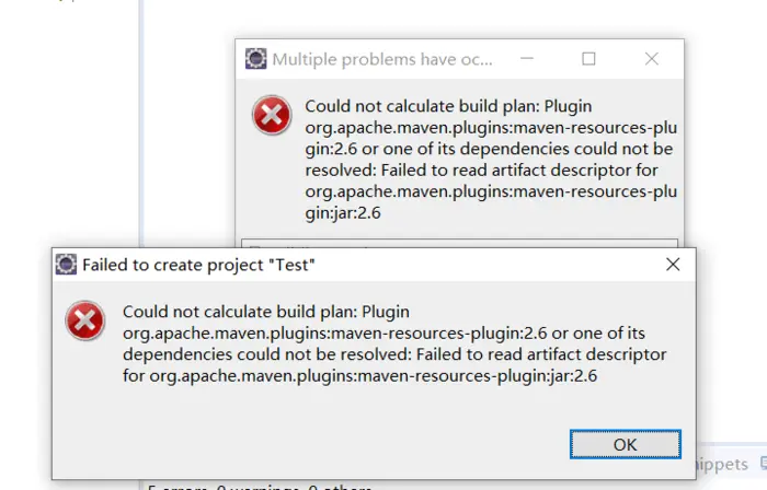 Eclipse创建Maven项目报错:Could not calculate build plan 且目录不完整