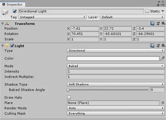 Unity3D中的光源组件(Light)
