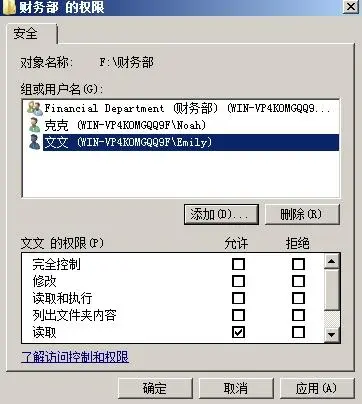 Windows server 2008 R2访问文件权限设置
