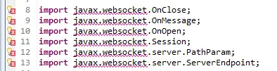 ERROE:The import javax.websocket cannot be resolved