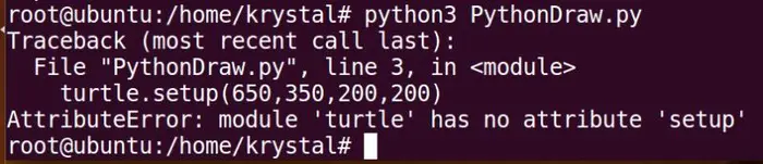 Python3安装turtle模块遇到的问题AttributeError:module 'turtle' has no attribute 'setup'