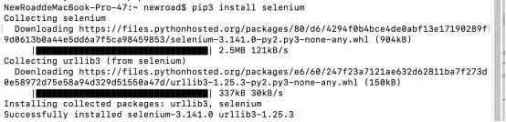 Mac系统下搭建python selenium Web自动化测试环境