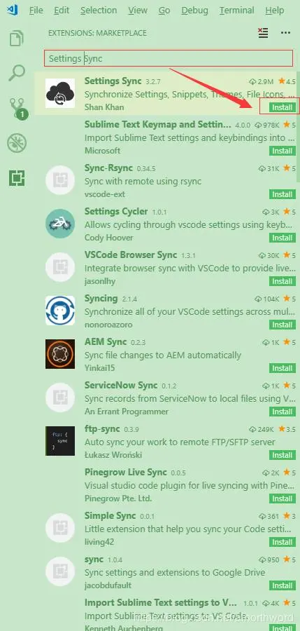 vscode中的插件Settings Sync（设置和插件同步）基本用法