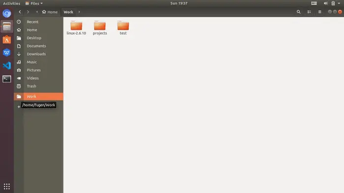 ubuntu18.04添加自定义文件夹到侧边栏