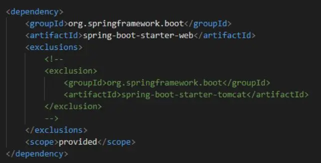 Springboot将war包部署模式转换为jar模式