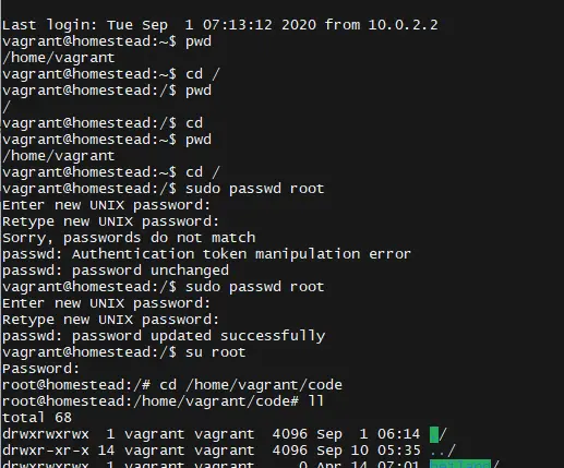 用Vagrant 搭起的 Homestead 如何创建 root 用户
