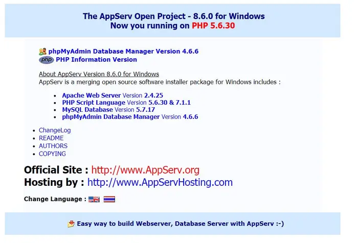 安装Web环境-----AppServ