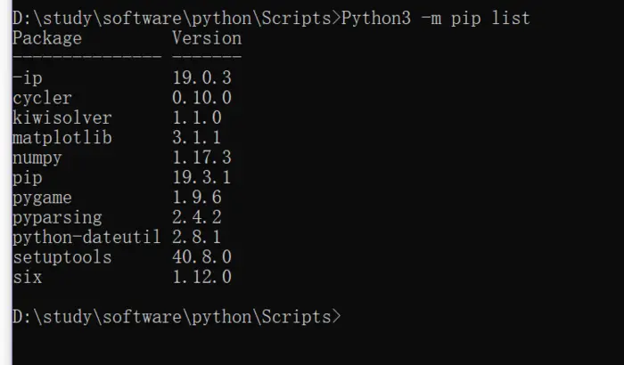 在python中安装matplotlib