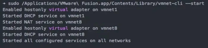 VMware Fusion NAT网络模式设置固定IP