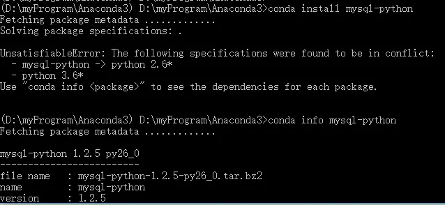 windows10 下使用Pycharm2016 基于Anaconda3 Python3.6 安装Mysql驱动总结