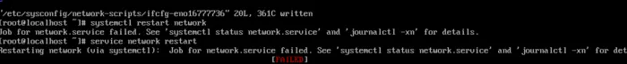 【Linux】重启网卡错误：Job for network.service failed. See 'systemctl ……