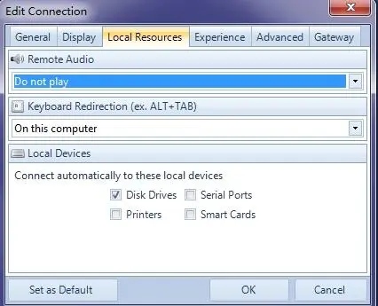 使用Remote Desktop organizer远程桌面管理工具连接服务器不能实现真机与被远程主机之间的文件拖拉复制...