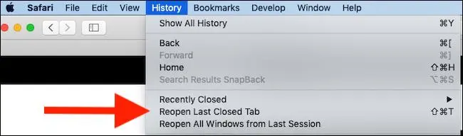 如何在Mac上的Safari中重新打开关闭的标签页和Windows