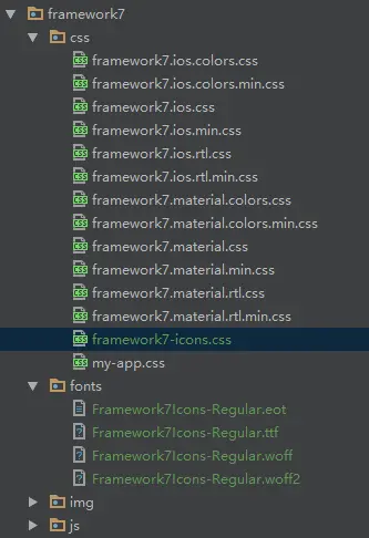 如何使用Framework7的图标icons