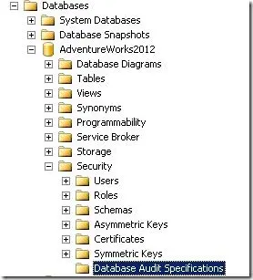 SQL Server 审核（Audit）-- 创建数据库级别的审核