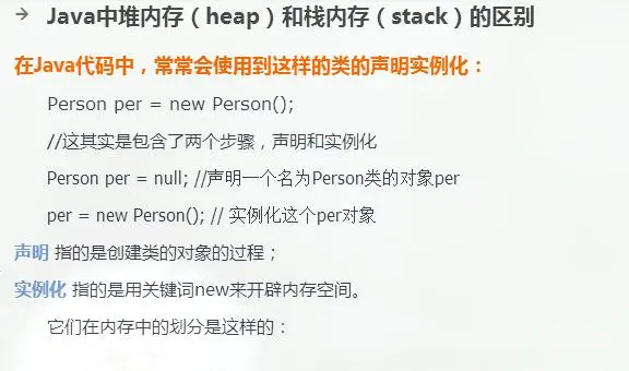 Java中堆内存（heap）和栈内存（stack）的区别