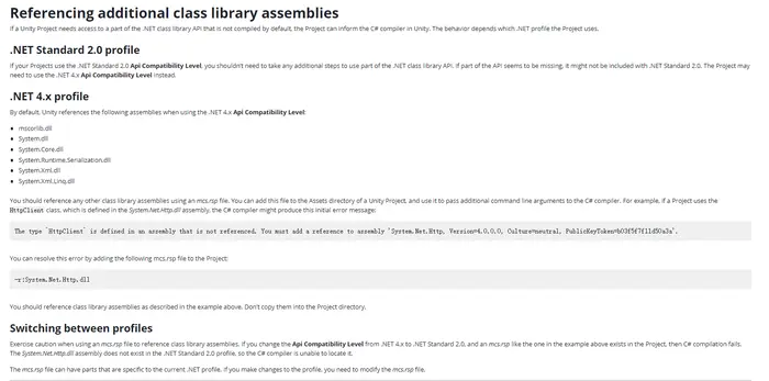unity 报错 Loading script assembly "Assets/Plugins/System.Net.Http.dll" failed!的解决方案