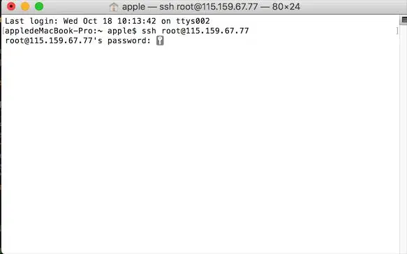 Mac终端使用ssh操作远程服务器