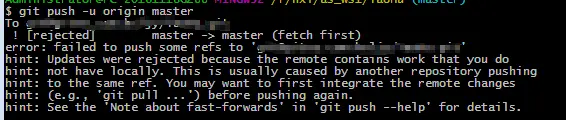 git push出现Updates were rejected because the remote contains work that you do not have locally