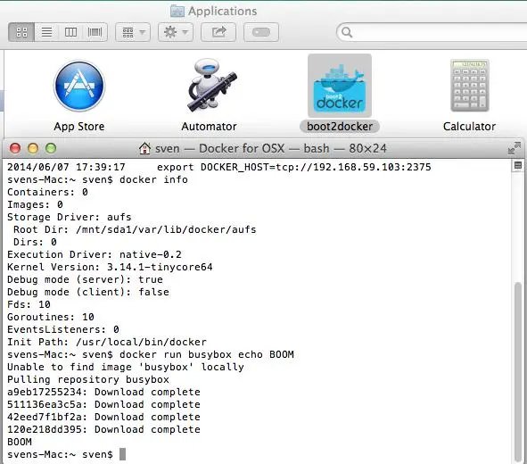 Mac OS X 安装 Docker基本流程