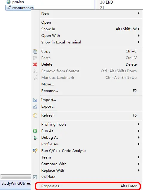 Eclipse CDT编译Windows资源文件（.rc文件）