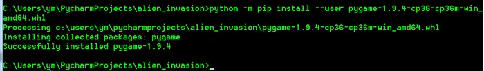 Python：下载和安装Pygame