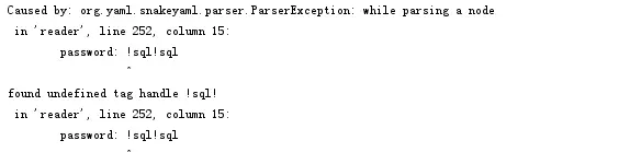 yml配置文件读取出错：org.yaml.snakeyaml.parser.ParserException: while parsing a block mapping in 'reader'