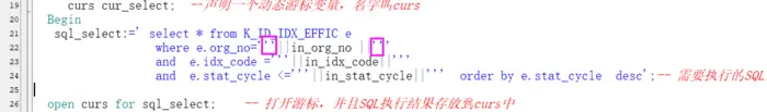 oracle存储过程中拼接sql给游标 ，拼接字符串多加了2个单引号解决标识符无效的报错问题