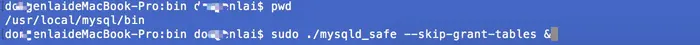 macOS 安装8.0.11 mysql 报错ERROR 1045 (28000): Access denied for user 'root'@'localhost' (using password