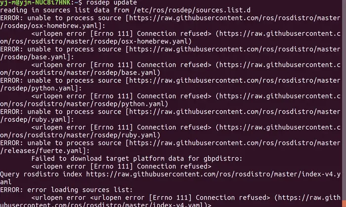 ubuntu18.04安装ROS(melodic)sudo rosdep init出错过程中遇到的问题