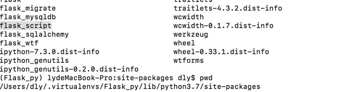 初学者，python虚拟环境下安装了flask_script,但运行的时候提示没有该模块，怎么解决？