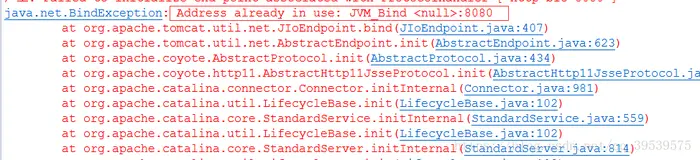 Address already in use: JVM_Bind:8080错误的解决办法