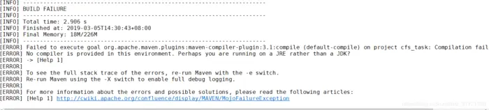 eclipse maven maven-compiler-plugin:3.1:compile 报错