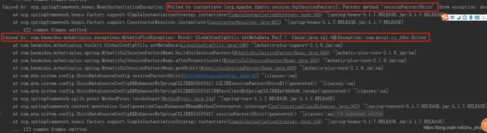 SpringBoot+Mybatis项目运行报错 Error: GlobalConfigUtils setMetaData Fail ! Cause:java.sql.SQLException...
