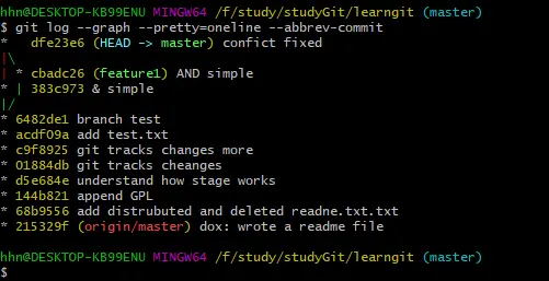 【Git学习笔记4】关于远程仓库的必知、创建与合并分支（fast foeward模式）及解决冲突...