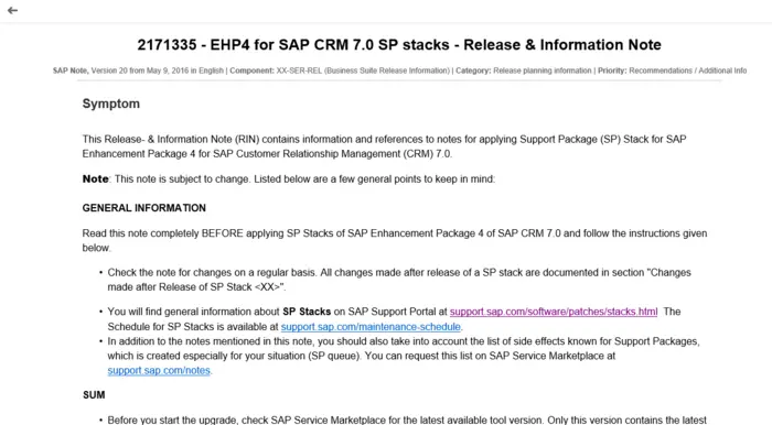 Basic introduction about SAP SPS (Support Package Stack)