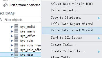 把Excel表格通过MySql Workbench导入数据库表中的使用总结