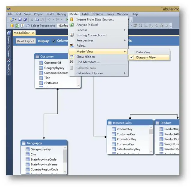 使用SQL Server Analysis Services Tabular Model建立分析模型