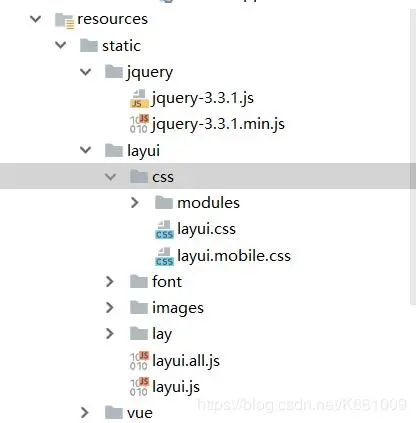 SpringBoot的html页面引入jquery，layui