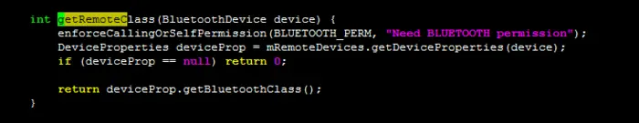 Android蓝牙-设备类型之getMajorDeviceClass