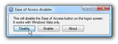 vista19910715_在Vista登录屏幕上禁用“轻松访问”按钮