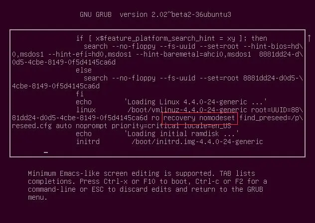 ubuntu 16.04忘记root密码的处理方法