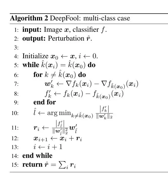 DeepFool: a simple and accurate method to fool deep neural networks