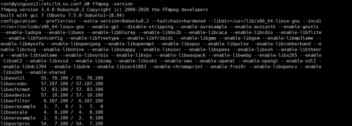 linux下ffmpeg安装教程（小学生都能看懂）