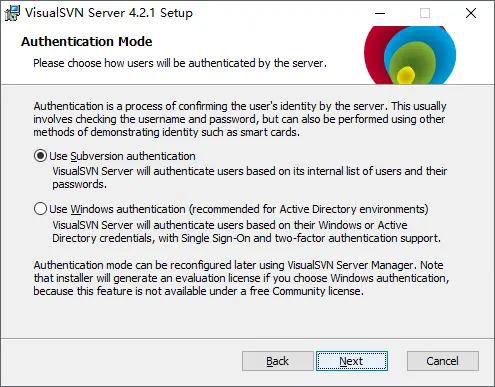 尝试自己搭建一个SVN服务器