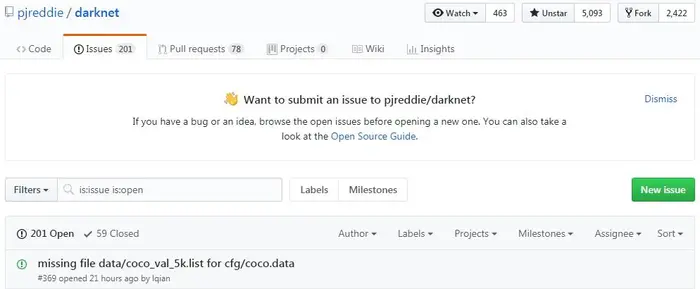 GitHub Code / Issues / Pull Requests / Wiki